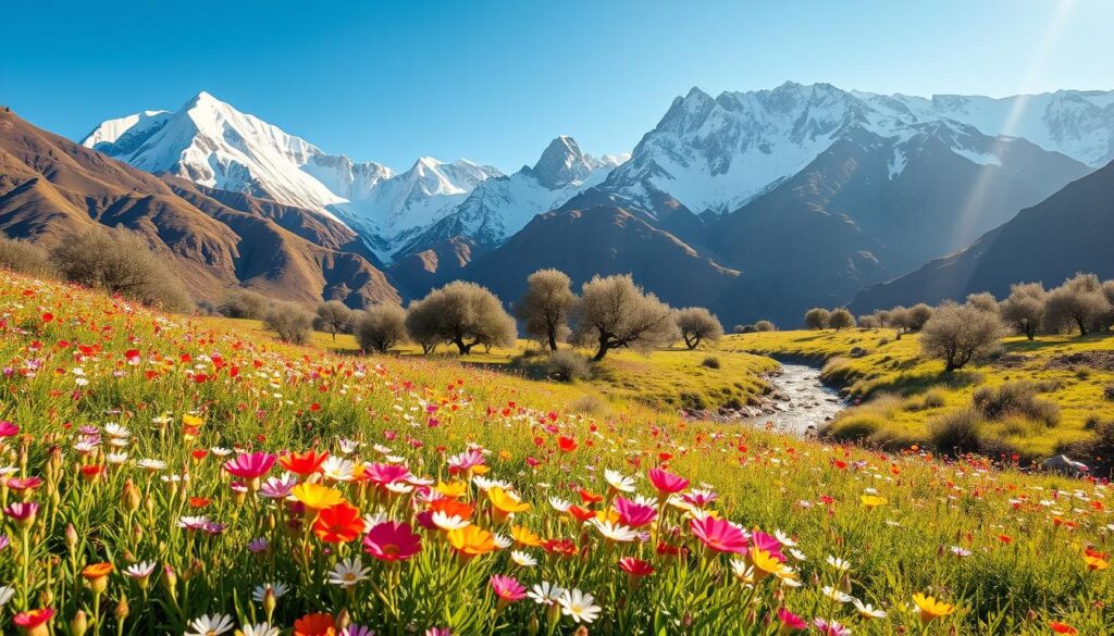 spring in Morocco atlas mountains spring in Morocco atlas mountains